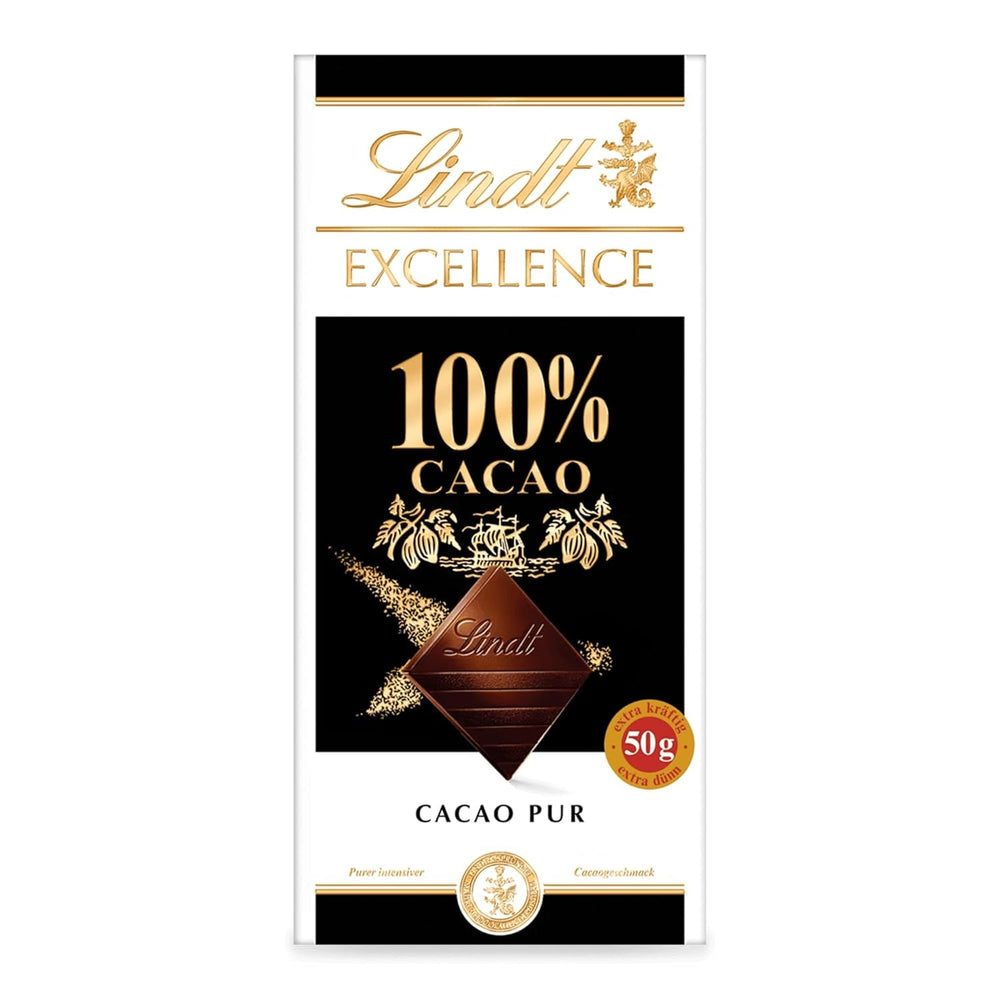 Lindt EXCELLENCE 100% cacao - chocolat noir, 50 grammes Bonbons au chocolat Naty Shop Default Title