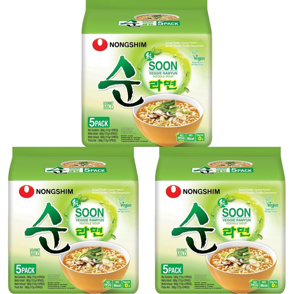 Nong Shim - Instant Cup Nudeln Soup Soon Veggie - Multipack (12 X 67 GR)
