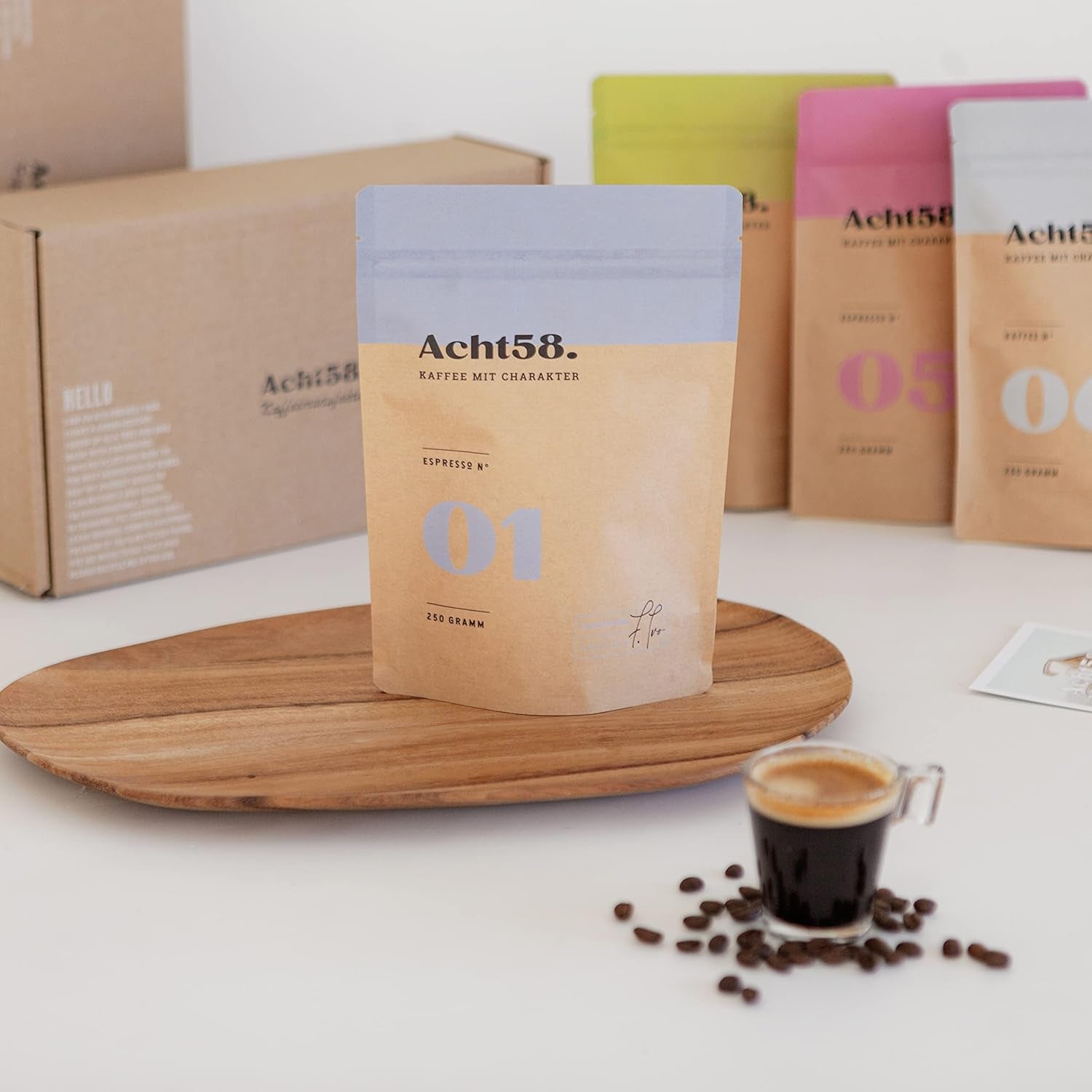 Pack d'échantillons Acht58 (grains de café et d'espresso)