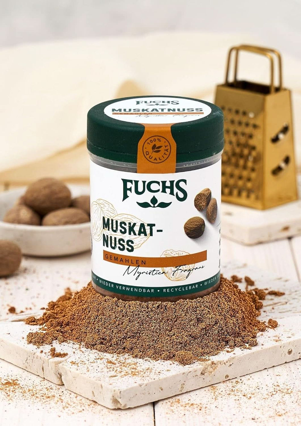 Fuchs Noix de muscade moulue, 50 grammes Condiments Naty Shop