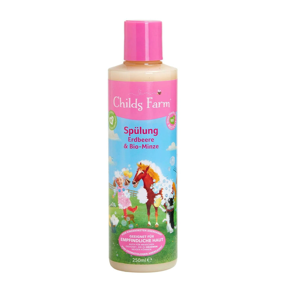 Childs Farm Baume pour enfants 250 ml | Fraises et menthe biologiques | Tous types de cheveux | Nourrir et nourrir | Convient aux peaux sèches, sensibles et sujettes aux névrodermites. Enfants - Bain et Soin Naty Shop De