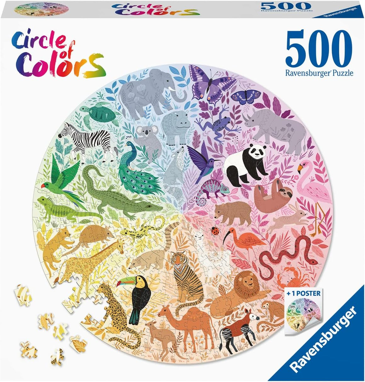 Ravensburger Puzzle 17172 Cercle de couleurs - Animaux 500 pièces Puzzle Naty Shop Titre par défaut