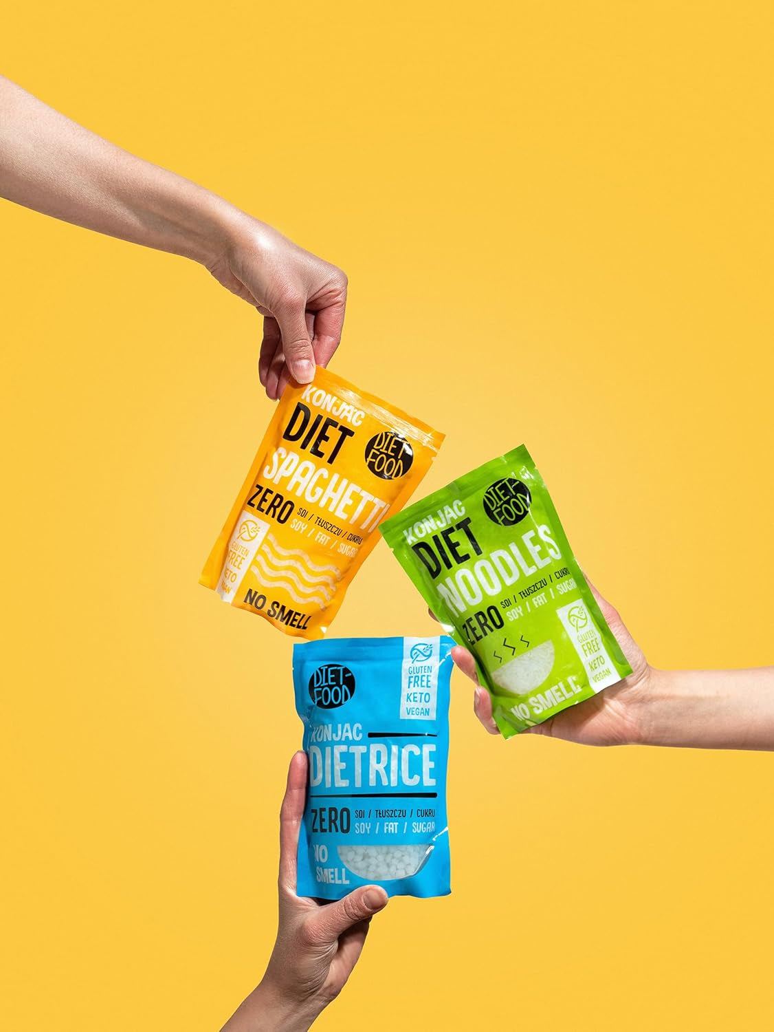 Nouilles Shirataki diététiques | Nouilles Konjac à faible teneur en glucides | 200 grammes de nouilles diététiques solubles dans l'eau, végétaliennes, faibles en calories, sans graisse, sans soja, sans gluten