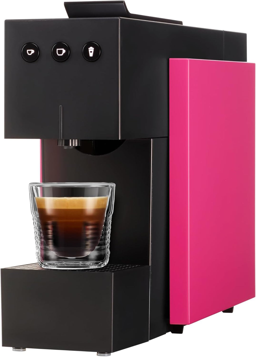 Machine à expresso avec capsules K-FEE SQUARE pour café, thé et cacao | Expresso compact | Chauffage rapide | Réservoir d'eau de 0,8 l | 19 barres | Noir piano