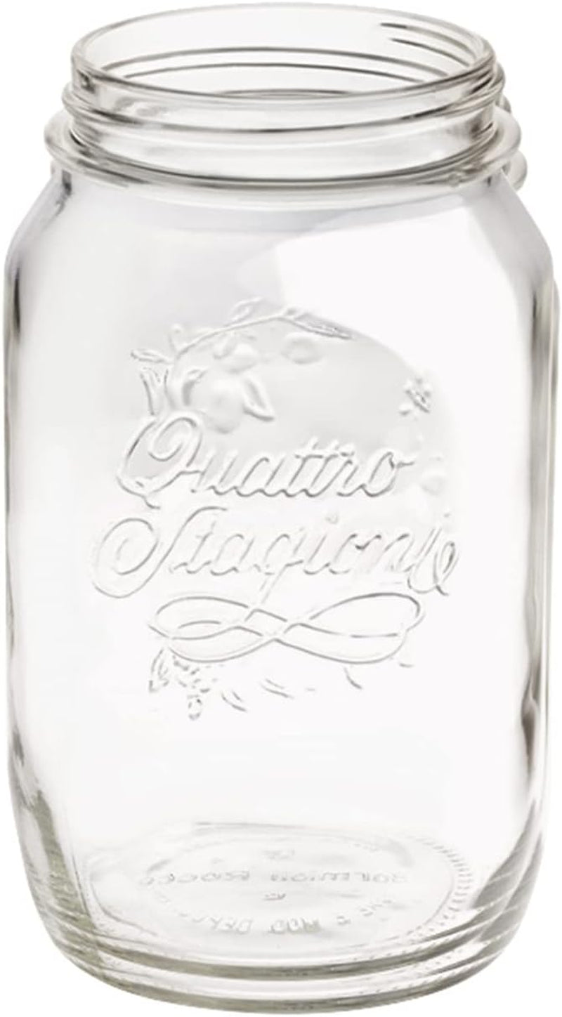 Pot de conservation Bormioli QUATTRO STAGIONI 1 litre (pack de 2) Boîtes de conservation alimentaire Naty Shop