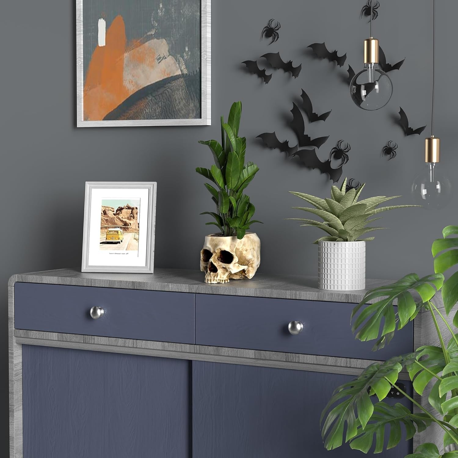 Ghiveci de flori READAEER în formă de craniu