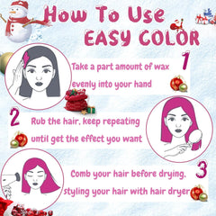 Teinture capillaire temporaire rose lavable Couleur de cire temporaire pour cheveux Coiffure naturelle Pommade Teinture capillaire lavable pour hommes femmes Fête Cosplay Halloween Noël Coloration capillaire Naty Shop