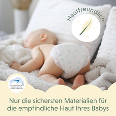 Muumi Baby Newborn Eco Nappies mărimea 1, 2-5 kg, 25 bucăți, scutece premium moi cu indicator de umezeală Mama si Copilul Naty Shop