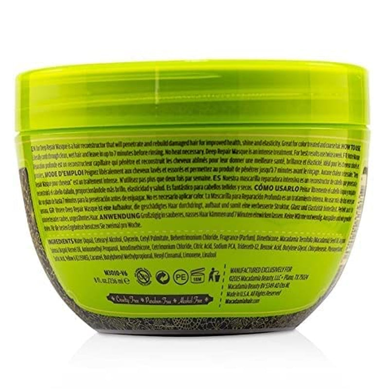 Masque réparateur en profondeur à l'huile de macadamia pour masque unisexe 8,5 oz Naty Shop Masque capillaire