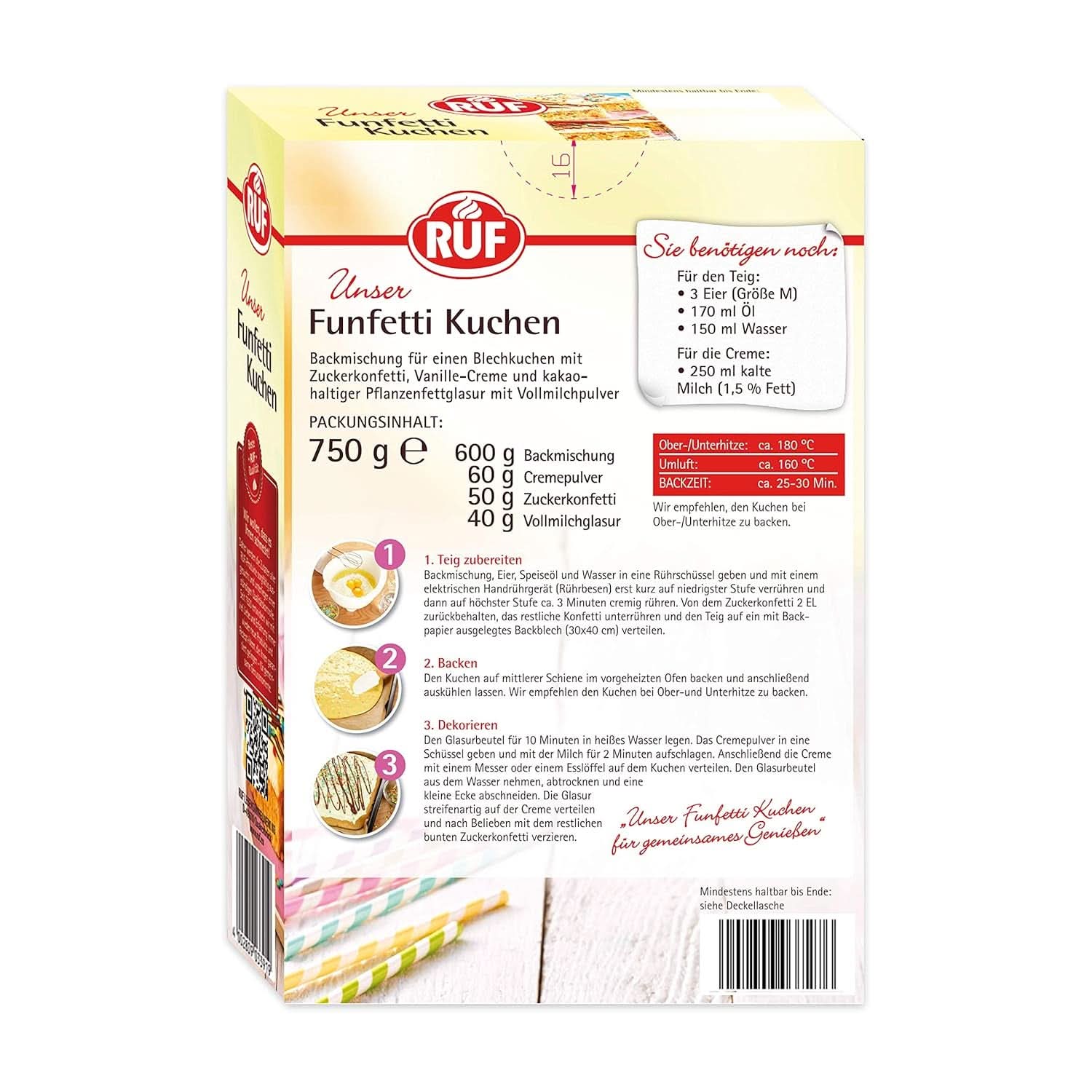 RUF Mélange pour gâteaux, diverses couleurs Glaçages et Décoration Naty Shop