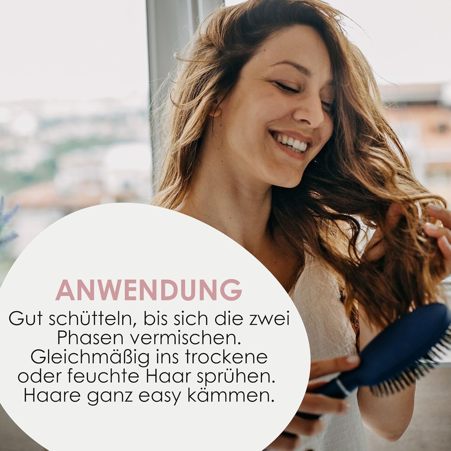 Jean & Len Knot Remover Spray revitalisant 2 phases sans rinçage, adapté à tous les types de cheveux, démêle les cheveux et améliore la peignabilité, parfum frais, démêlant, sans silicone ni parabène, végétalien, 100 ml Produits démêlants Naty Shop