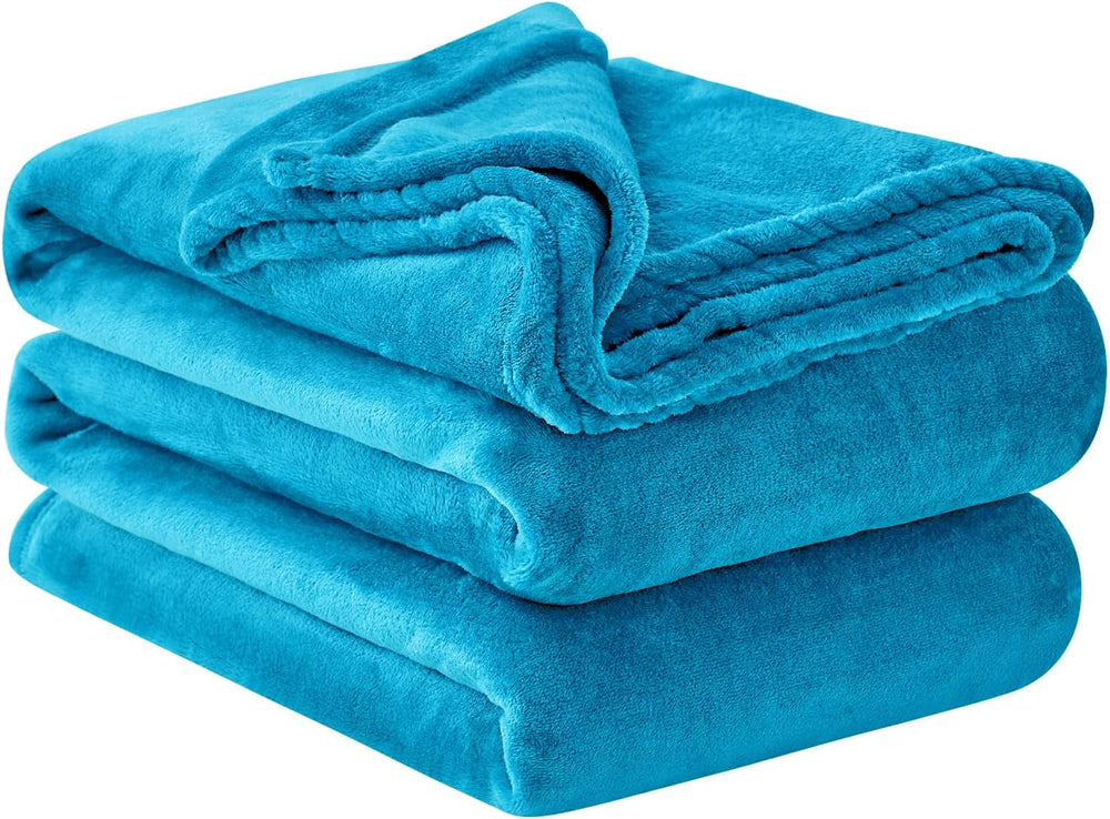 Aisbo Couverture douillette Couverture moelleuse Gris - Couverture polaire 150 x 200 cm XL Couverture de canapé chaude, couverture de vie confortable gris clair douce comme couverture de salon Couverture de canapé pour lits et couvertures d'hiver Besuche den Aisbo-Store Turquoise 230 x 270 cm