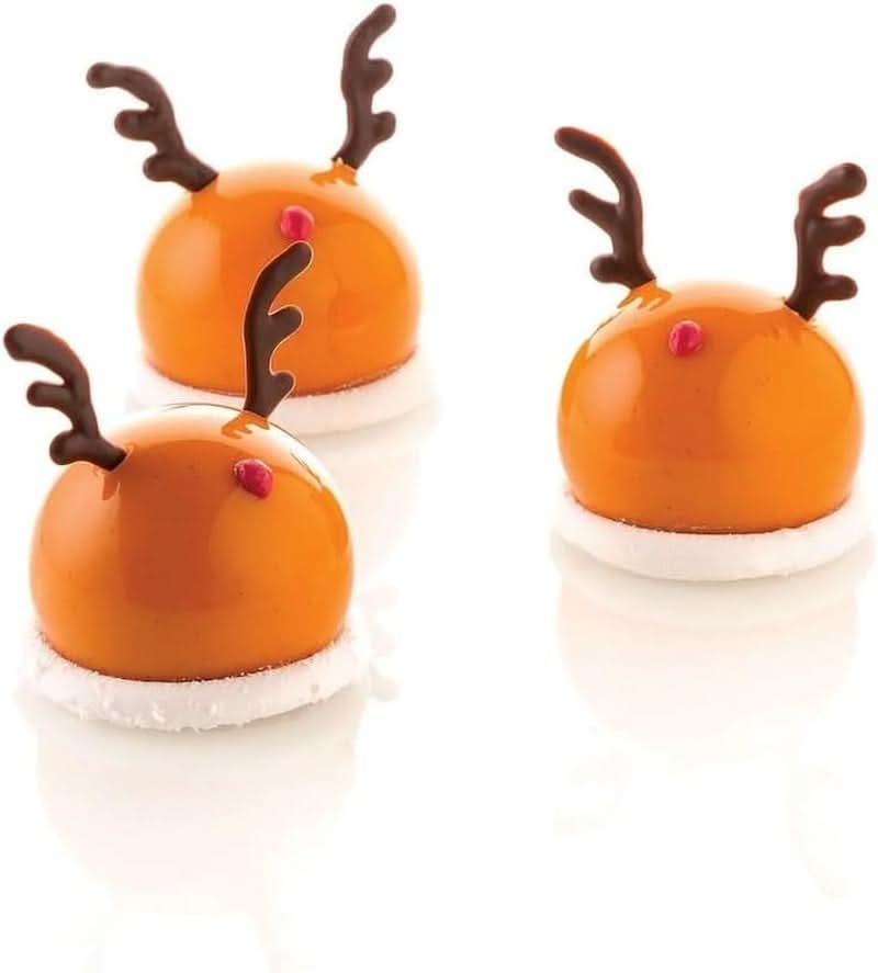 Silikomart, Moule pour gâteaux Tartufo en silicone, 8 Ports Simples, Ø 62 H 52 mm Cuisine Naty Shop