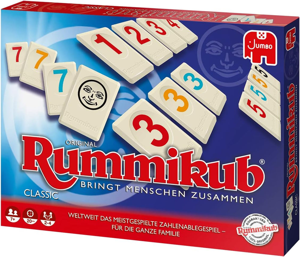 Jumbo Spiele Original Rummikub Classic - der Spieleklassiker unter den Gesellschaftsspielen - pour les enfants et les enfants à partir de 7 ans JUM17571 Multicolore 2,7 x 3,7 cm