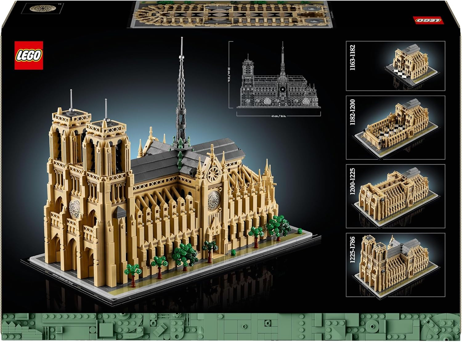 LEGO Architecture Notre-Dame De Paris, objet de collection pour adultes, souvenir de France, cadeau pour femmes, hommes, globe-trotters et tous les passionnés d'histoire, modèle architectural 21061 Ensembles de construction Besuche den LEGO-Store