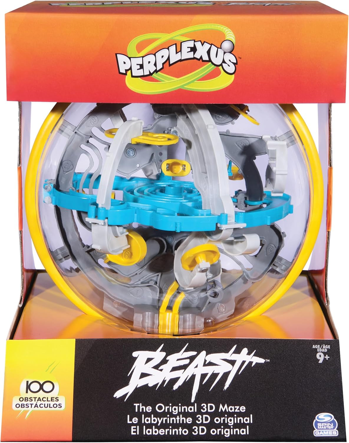 Spin Master Games - Perplexus Beast Labyrinthe à billes 3D avec 100 obstacles, jeu de patience pour enfants de 9 ans et plus et adultes