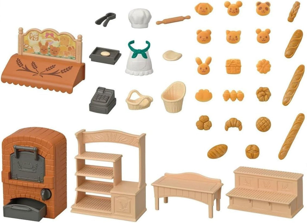 Sylvanian Families 5536 Starter House Bakery Set - Ensemble de jeu pour maison de poupée Dollhouses Naty Shop