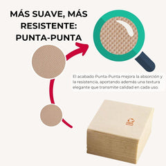 , Serviette cocktail en papier, pli 1/4, Dentelle, 150 Serviettes, Blanc