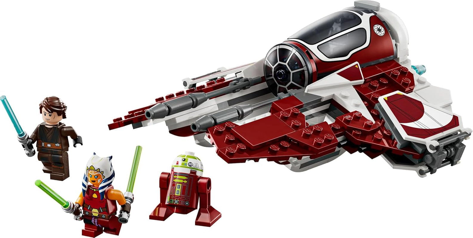 LEGO Star Wars 75401 L'intercepteur Jedi d'Ahsoka, Starfighter pour les fans de Clone Wars, figurines Ahsoka Tano et Anakin Skywalker avec sabres laser et R7-A7, pour garçons et filles à partir de 8 ans Jeux de construction Beuche den LEGO-Store