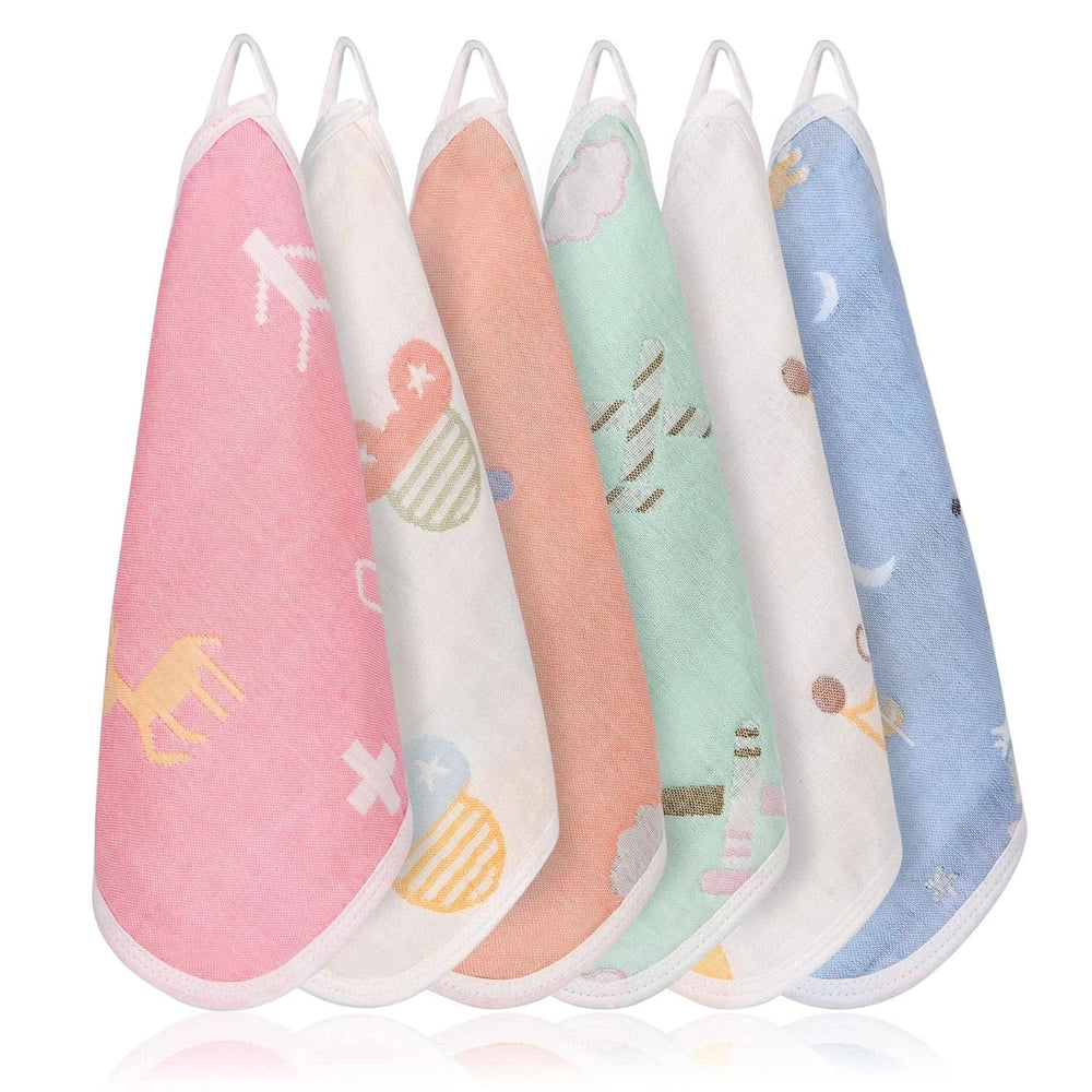 Serviettes bébé en mousseline, lot de 8 serviettes absorbantes en coton bio, 25 x 25 cm Mère et Bébé Naty Shop