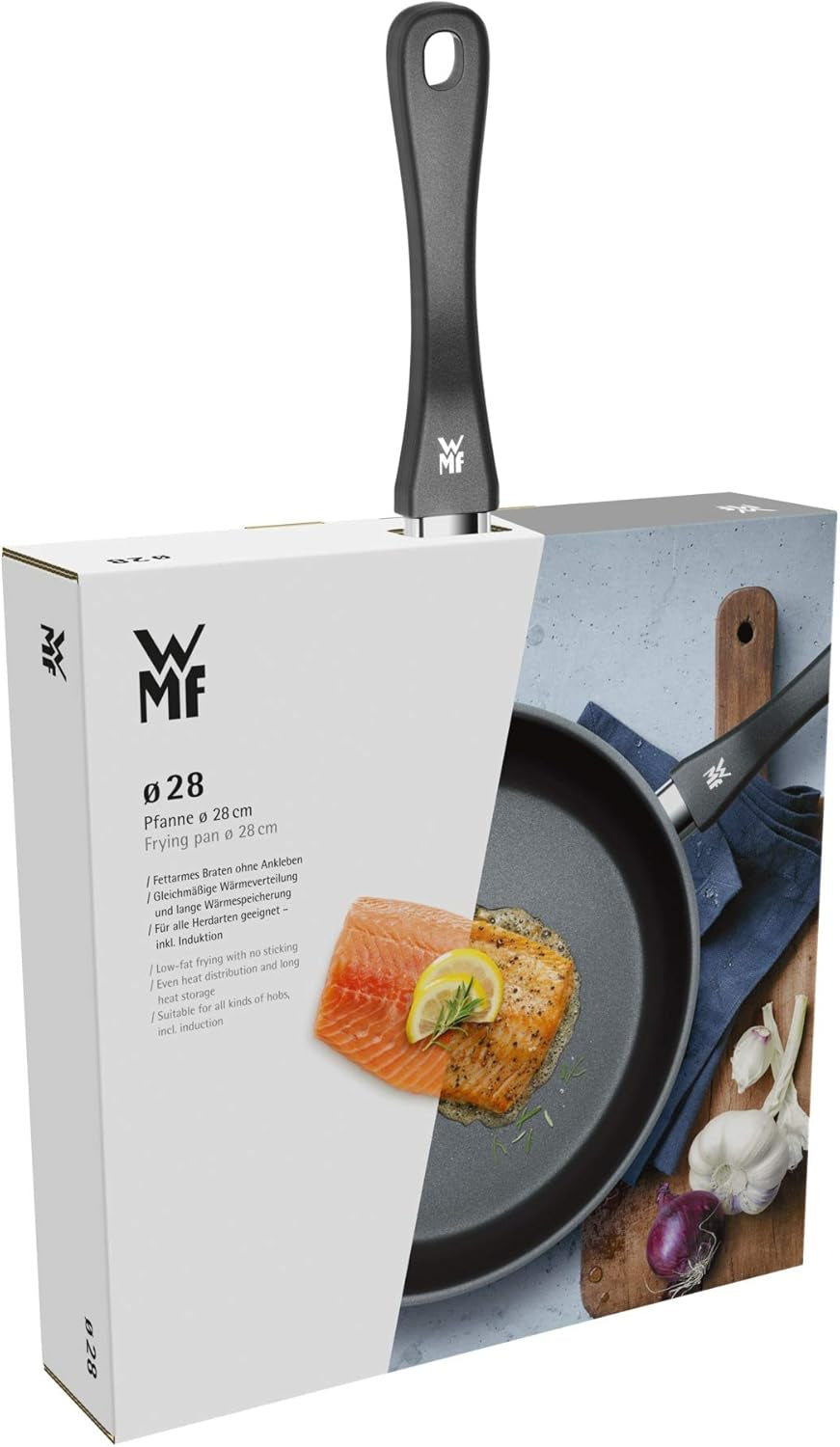 Poêle WMF Devil 28 cm, poêle à induction, acier inoxydable Cromargan, manche en plastique Casseroles et poêles Naty Shop