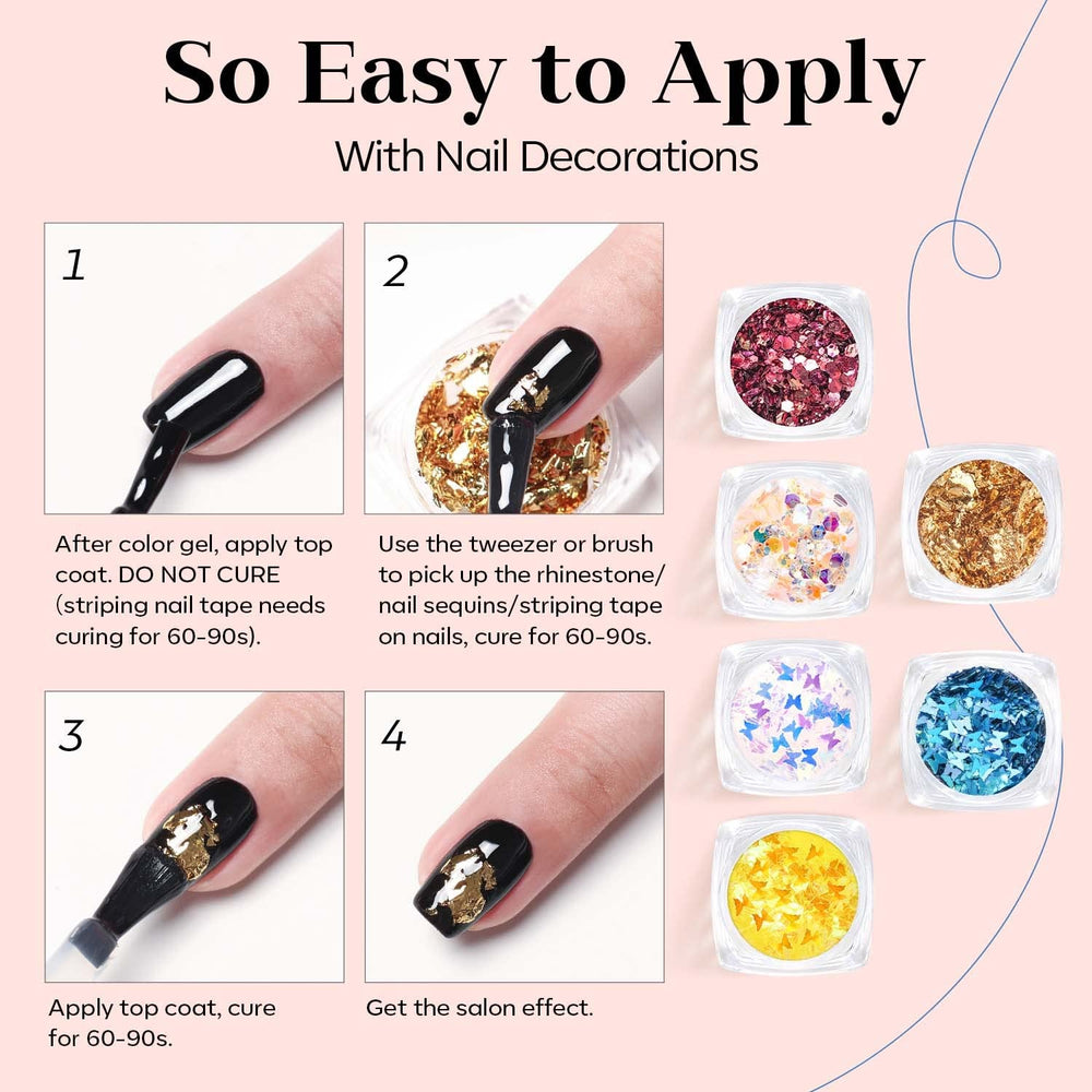 Modelones Ensemble de Vernis à Ongles Gel 35 Pièces, Ensemble de Vernis à Ongles UV avec Lampe 48W, Ensemble de Vernis à Ongles Gel Nude Marron Blanc Rose, Ensemble de Vernis à Ongles Gel UV avec Top Coat Base Nail Studio Set