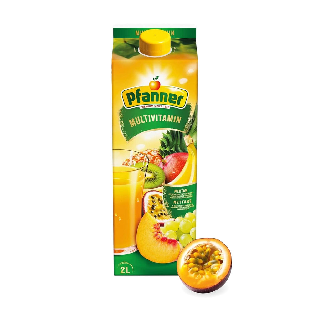 Pfanner Jus de pomme trouble 100% naturel (1 x 2 litres) - Pommes directement pressées - Jus de fruits sans sucre ajouté Boissons sans alcool Naty Shop 1 litre Multivitamine