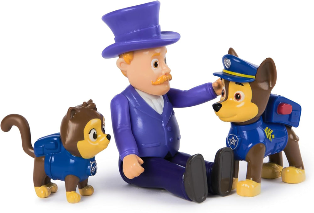 PAW PATROL Hero Pups - Ensemble de figurines d'action avec 1 figurine de chien de chasse, 1 figurine de chat du chaos et 1 figurine de maire je-sais-tout, jouet adapté aux figurines d'action de 3 ans et plus Naty Shop