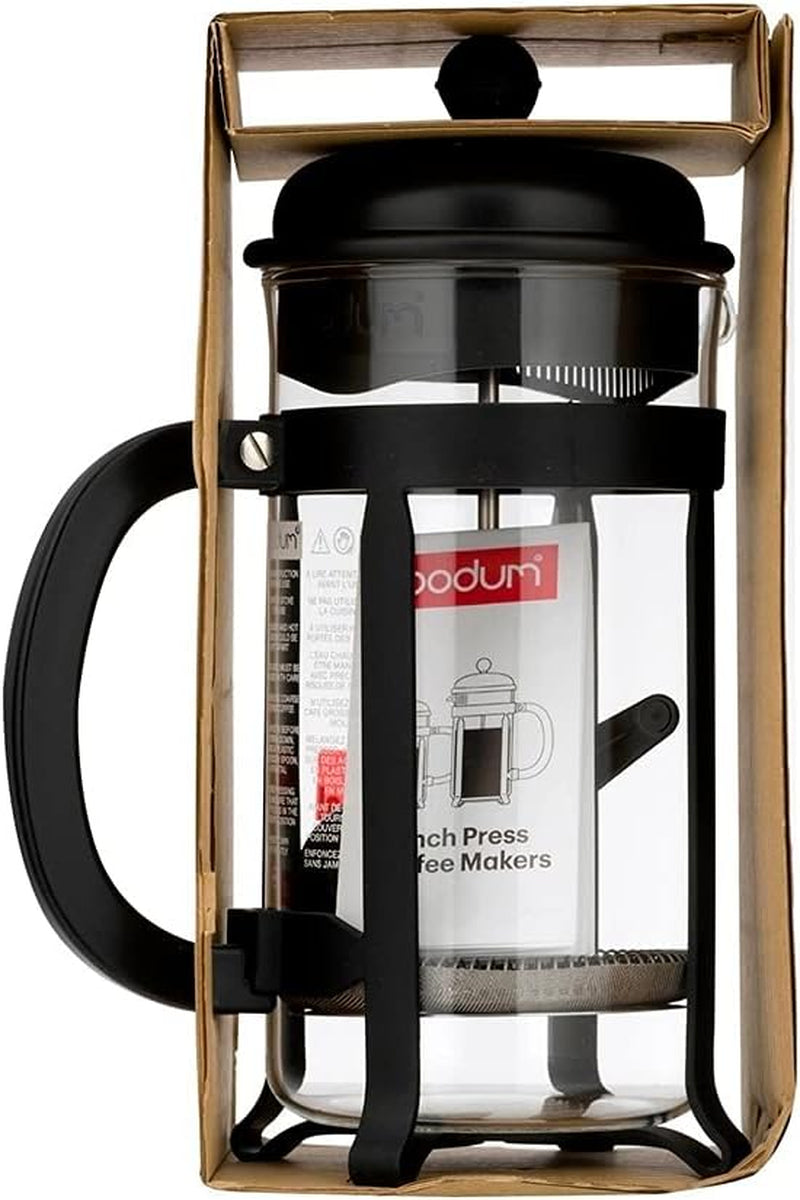 Bodum 1908-01 Cafetière Java, 8 tasses, 1 L, multicouche, noir, 10,6 x 16,3 x 24,5 cm, 6 pièces