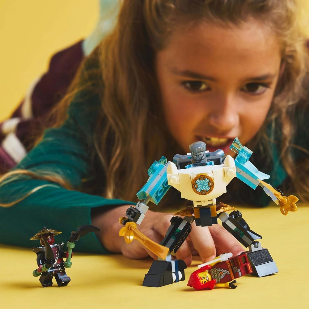 LEGO NINJAGO Zane's Action Mech - Jouet Ninja avec 3 figurines pour jouer un rôle - Petit ensemble à construire et à jouer pour les enfants - Idée cadeau pour garçons et filles à partir de 6 ans 71827 Jeux de construction Besuche den LEGO-Store