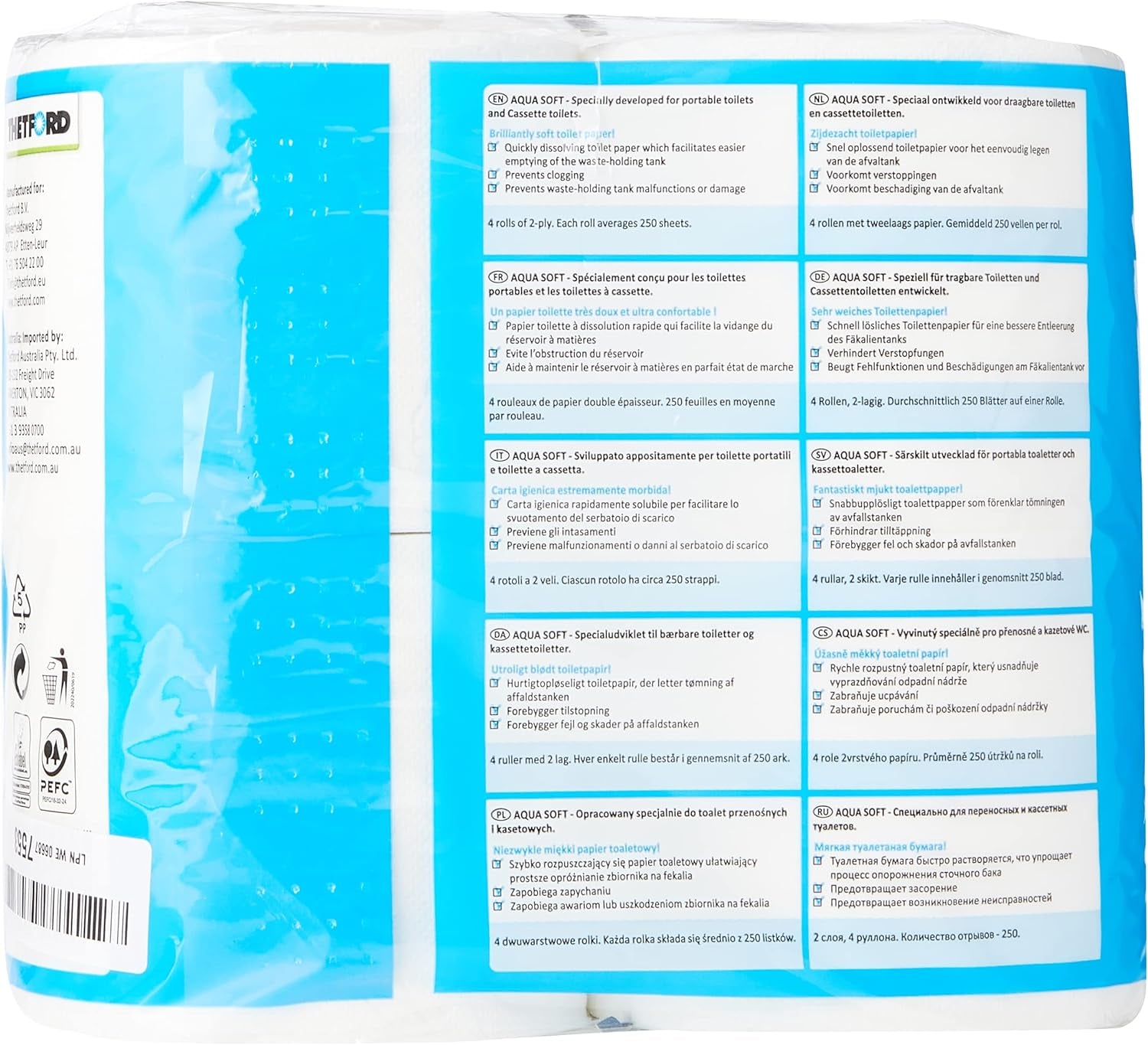 Papier toilette Aqua doux papier toilette Portable 4 rouleaux/bouteilles toilettes de Camping papier toilette de Camping en plein air