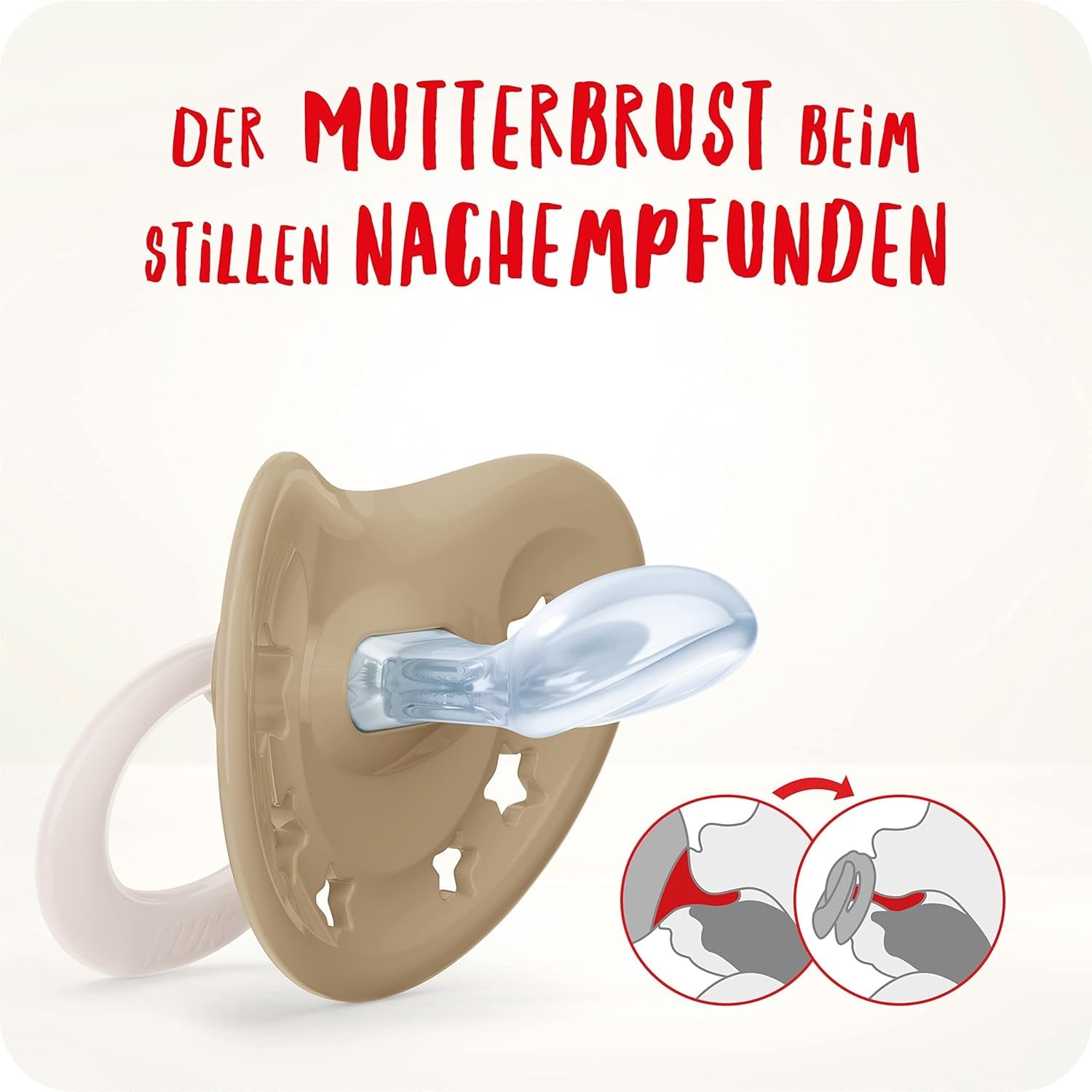 Sucettes NUK Signature pour bébés | 0-6 mois | Calme 95 % des bébés | Sucettes en silicone en forme de cœur sans BPA | Avec couvercle | Coeurs roses | Paquet de 2