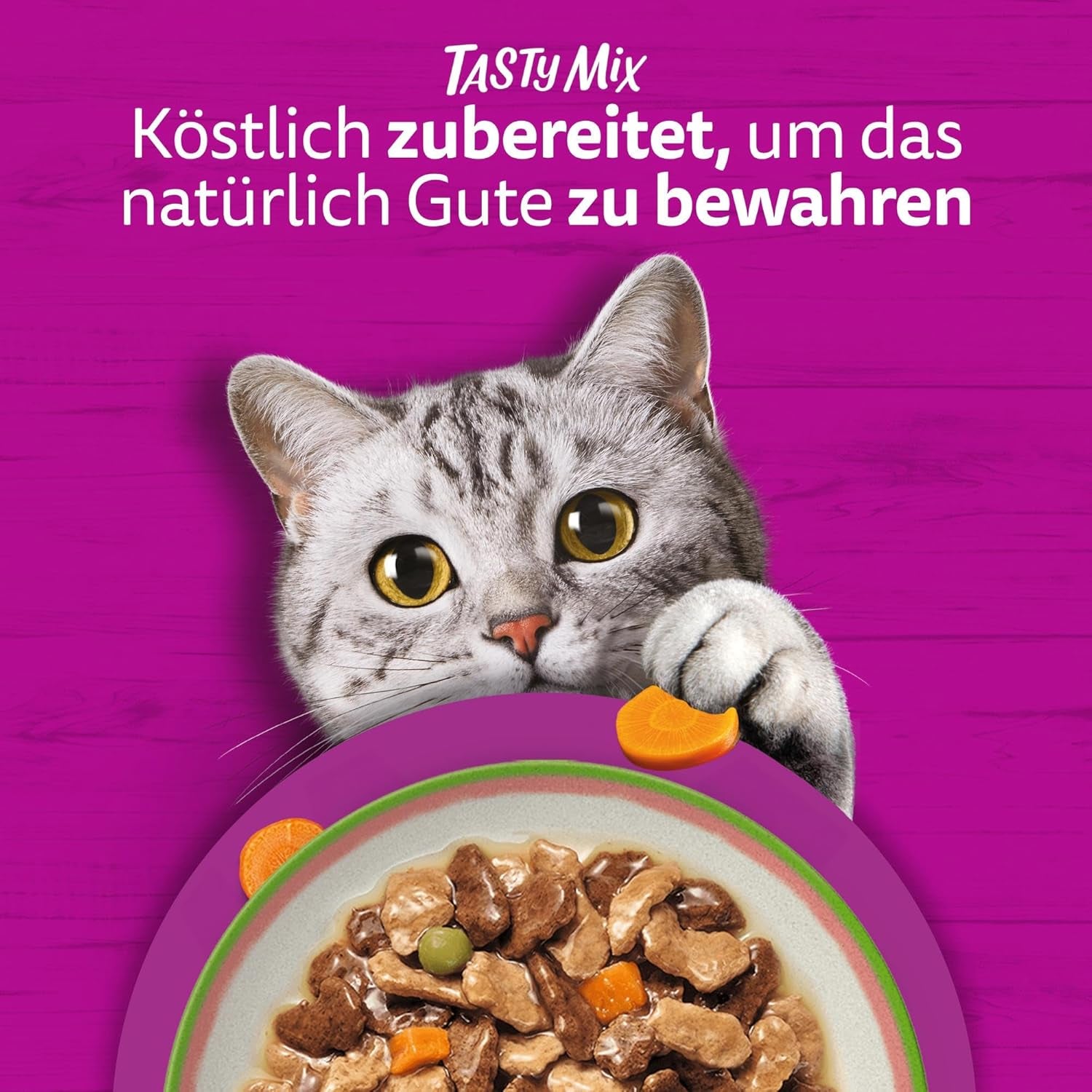 WHISKAS TASTY MIX Nassfutter en Sauce pour Katzen 40 x 85g Chef's Choice