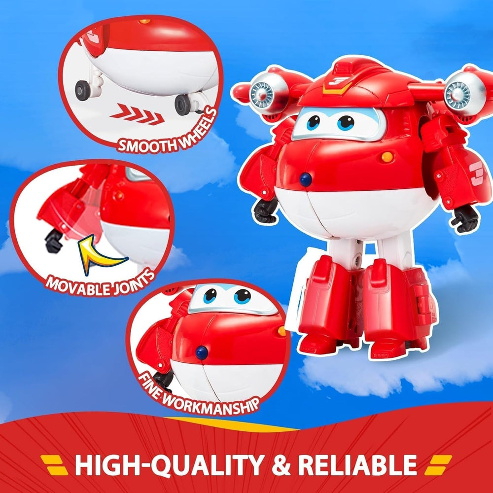 Auldey EU740283 figurine transformateur Super Wings JETT Supercharge 12 cm, figurines colorées Naty Shop