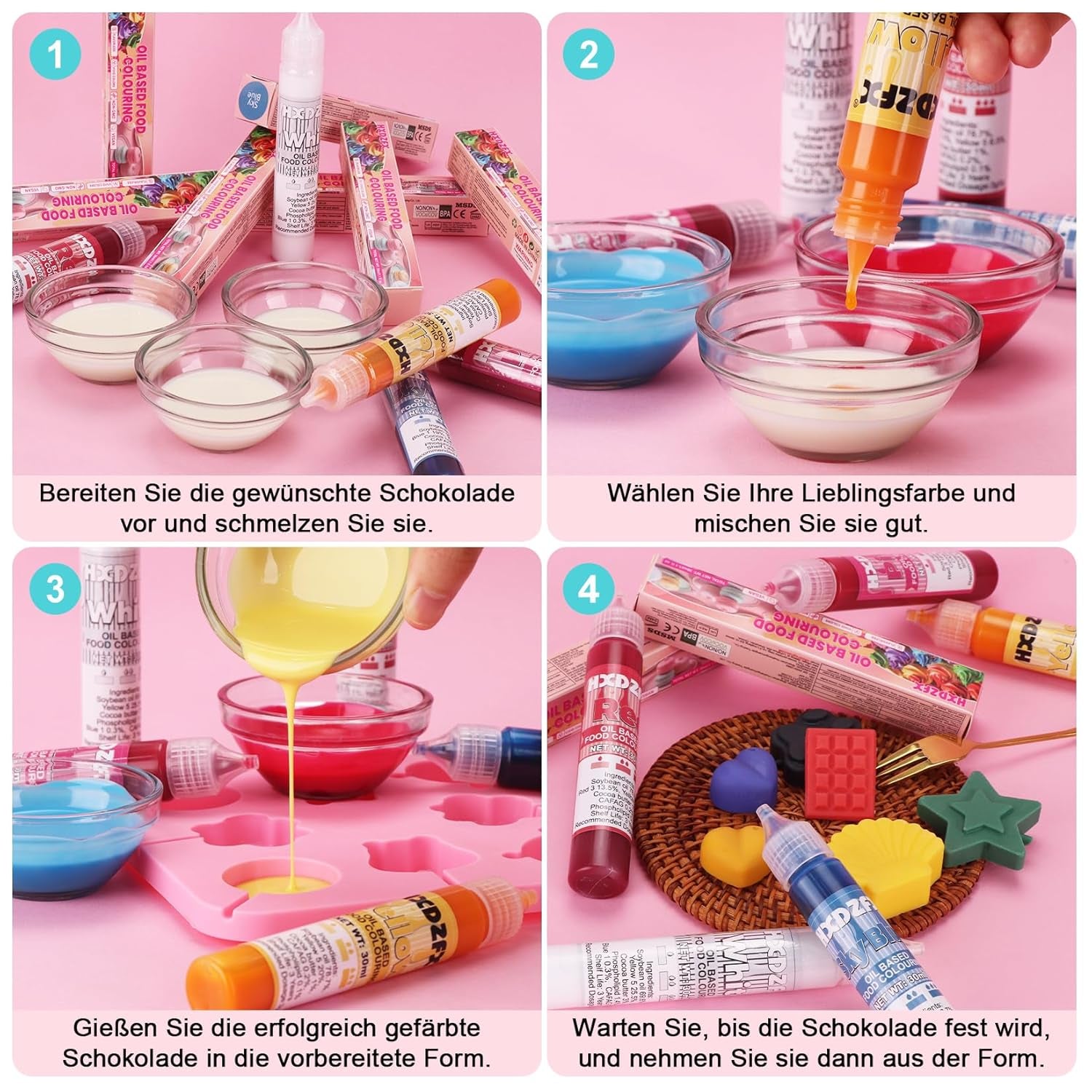 Colorant alimentaire liposoluble – 30 ml de colorant alimentaire concentré à base d'huile pour chocolat, ensemble de colorants alimentaires pour décoration de gâteaux, fondant, crème au beurre, pâtisserie, travaux manuels (bleu marine)