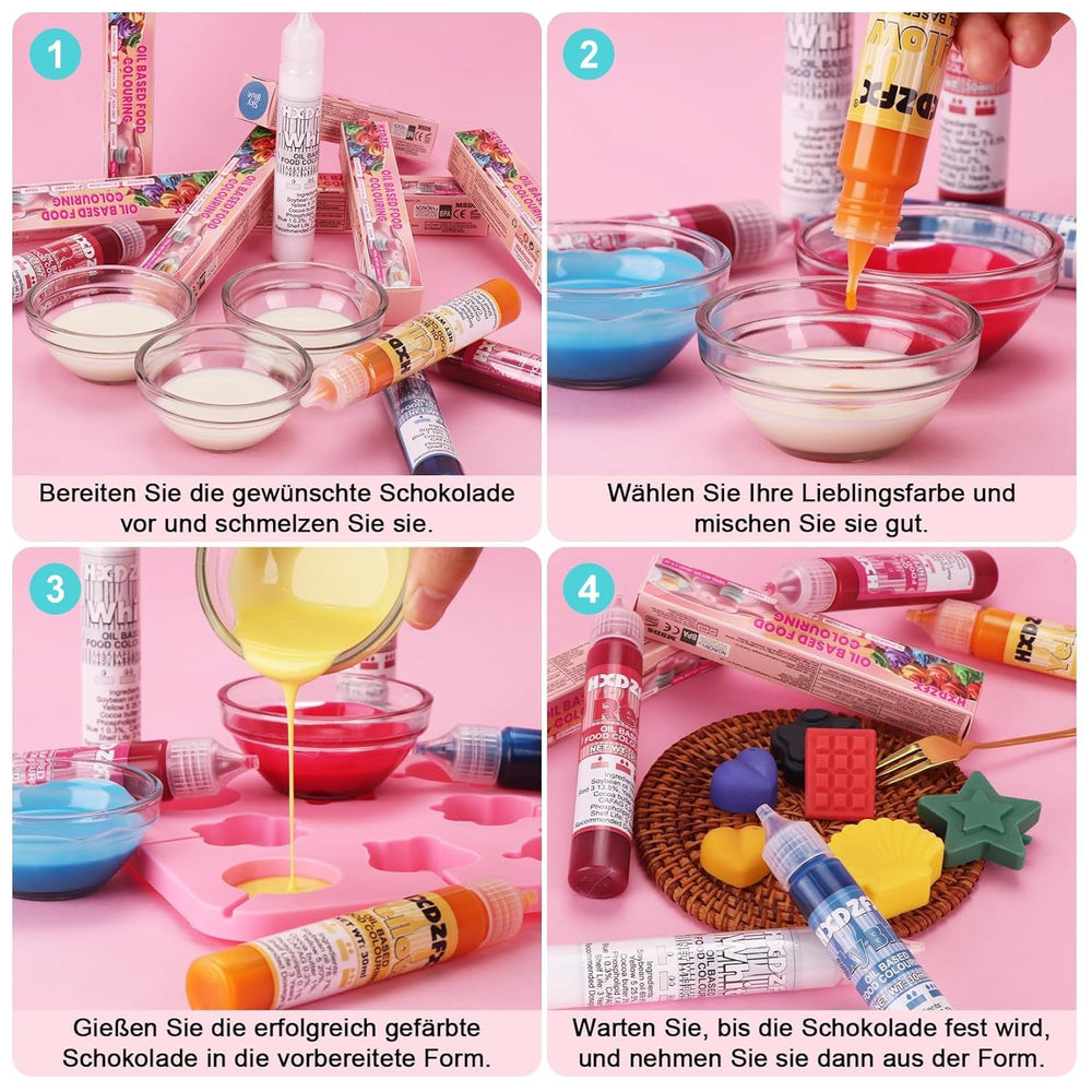 Colorant alimentaire liposoluble – 30 ml de colorant alimentaire concentré à base d'huile pour chocolat, ensemble de colorants alimentaires pour décoration de gâteaux, fondant, crème au beurre, pâtisserie, travaux manuels (bleu marine)