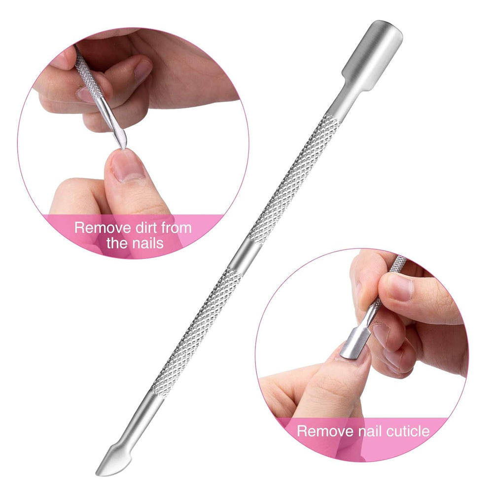 200 pcs Faux Ongles Conseils 10 Tailles Acrylique Ongles Artificiels avec Poussoir à Cuticules et Boîte Transparente pour Femmes et Filles (Naturel et Transparent)