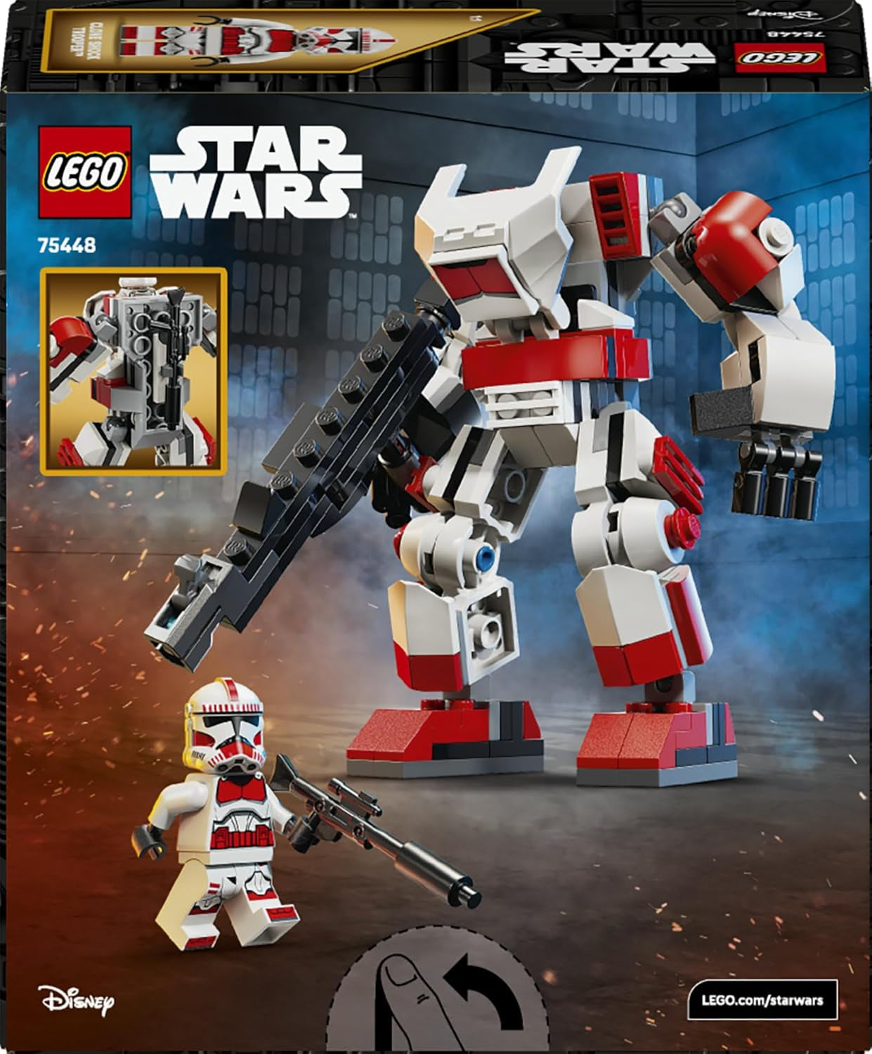 LEGO Star Wars 75448 Klon-Schocktruppen Mech - Bewege­liche Actionfigur mit Blastergewehr & Minifigur - Modellbau für Kinder - Geschenk für Jungen ab 6 Jahren & Star-Wars-Fans