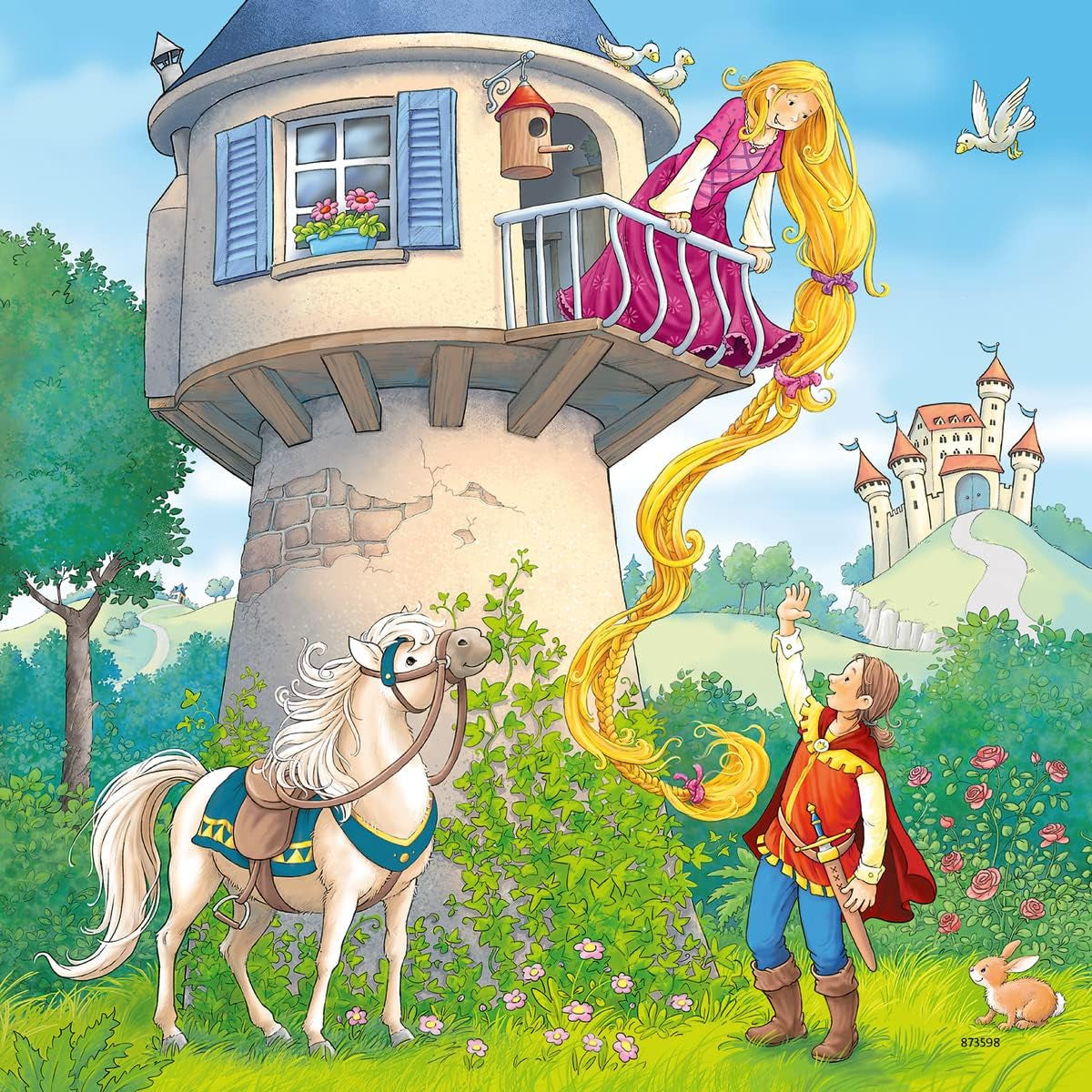 Ravensburger Puzzle pour enfants - 08051 Raiponce, le Petit Chaperon Rouge et le Roi Grenouille - Puzzle pour enfants à partir de 5 ans, avec 3X49 pièces Puzzle Naty Shop