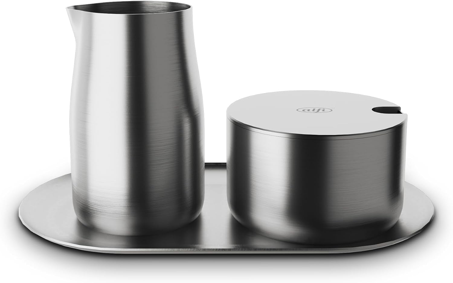 alfi ENSEMBLE À LAIT ET SUCRE, finition mate, ensemble à lait et sucre en acier inoxydable de haute qualité, design élégant, passe au lave-vaisselle, durable