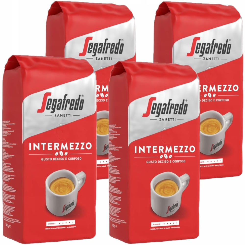 SEGAFREDO Intermezzo ESPRESSO ganze Bohne 4x1000g (4000g) - italienscher Kaffee