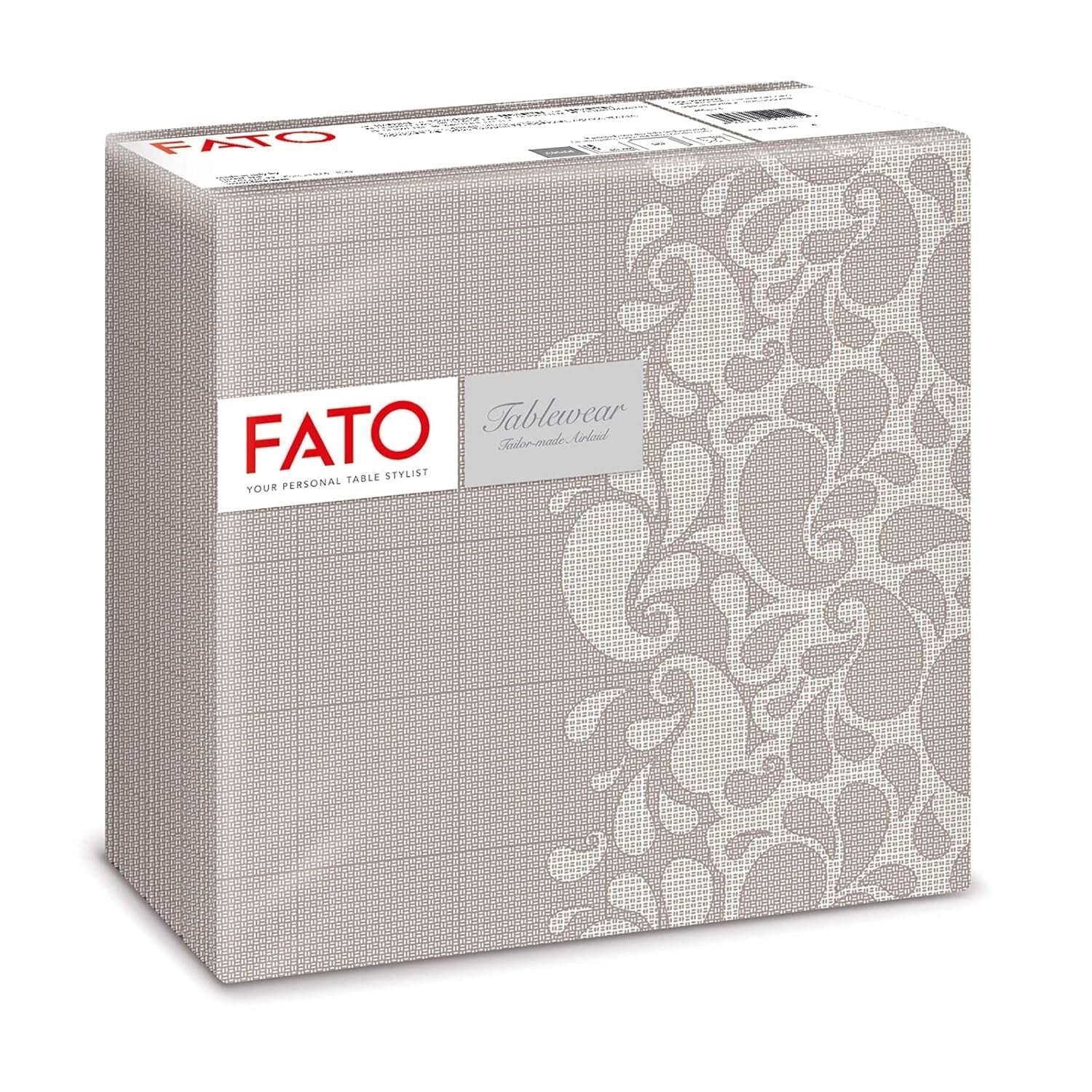 Fato - Șervețele din hârtie uscată, airlaid, efect textil, pachet cu 50 de șervețele, format 40X40 pliate în 4, Tropicana Decor