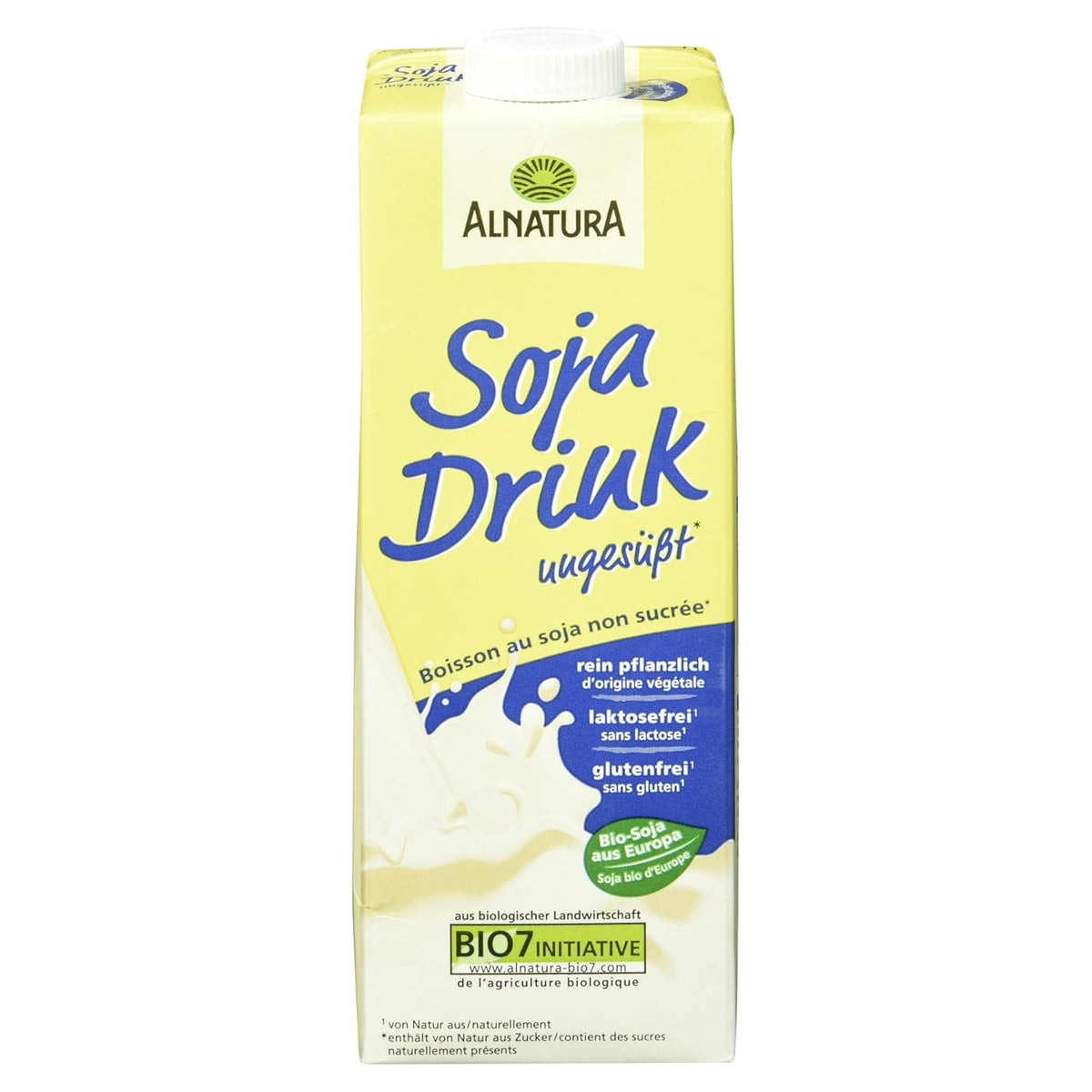 Bio Sojadrink, non graissé, sans gluten, sans lactose, végétalien, paquet de 8 (8 x 1 kg)