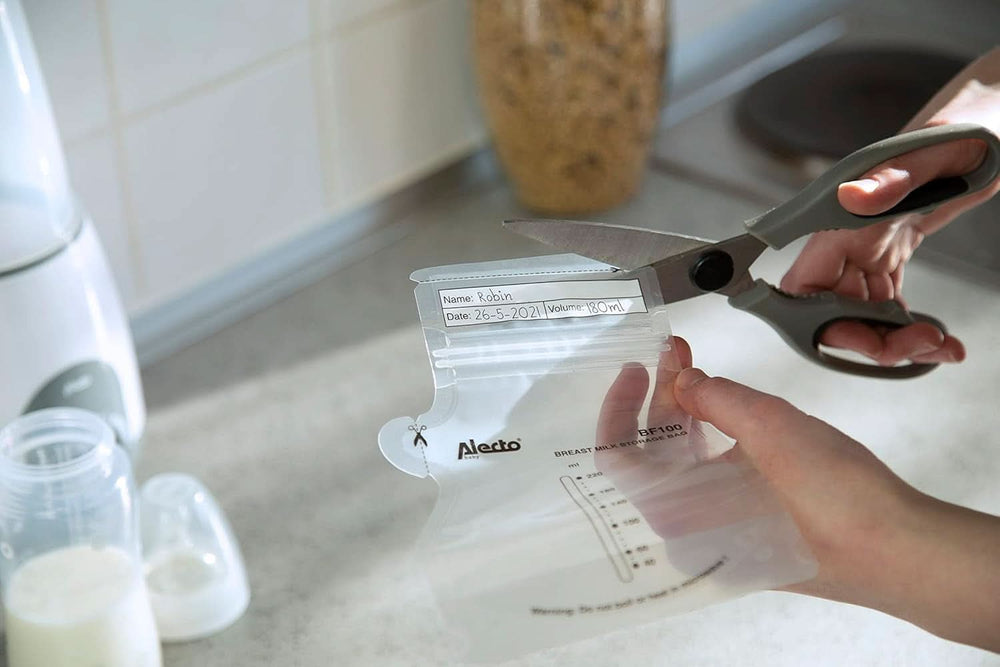 BF100 Sachet de conservation pour lait maternel - Sachet pour lait maternel - capacité 220 Ml - 100 pièces - Transparent Accessoires Alimentaire et Allaitement Bebe Naty Shop