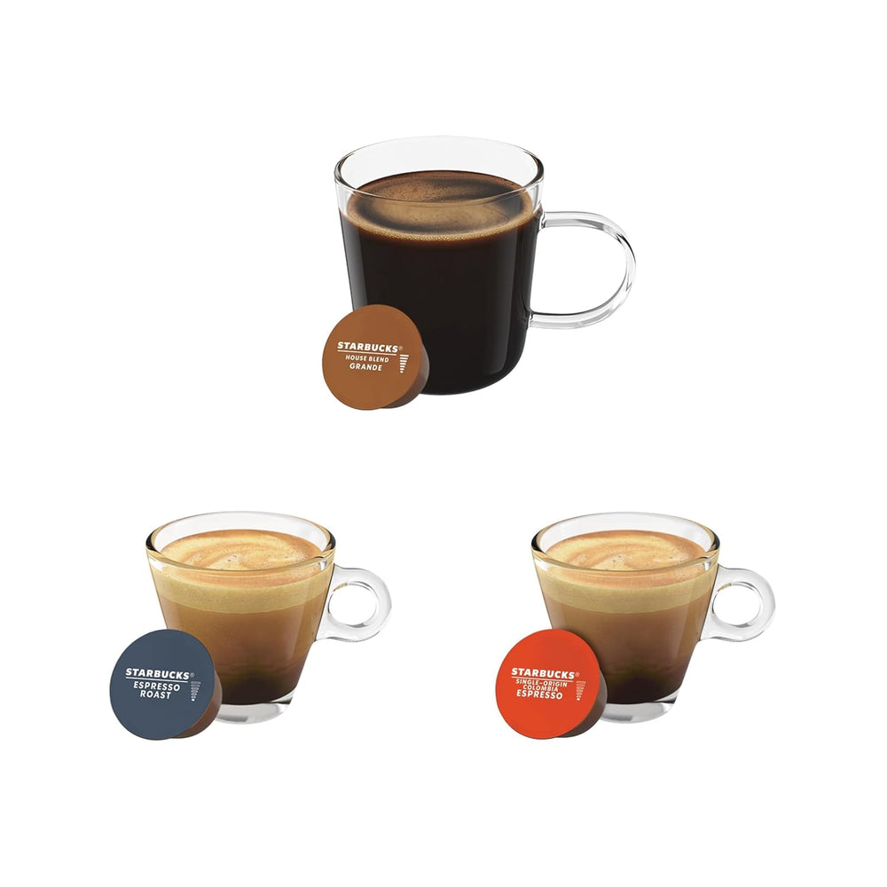 STARBUCKS Probierset, Espresso-Varianten by Nescafé Dolce Gusto Kaffeekapseln 6 x 12 (72 Kapseln) - Exclusif bei Amazon