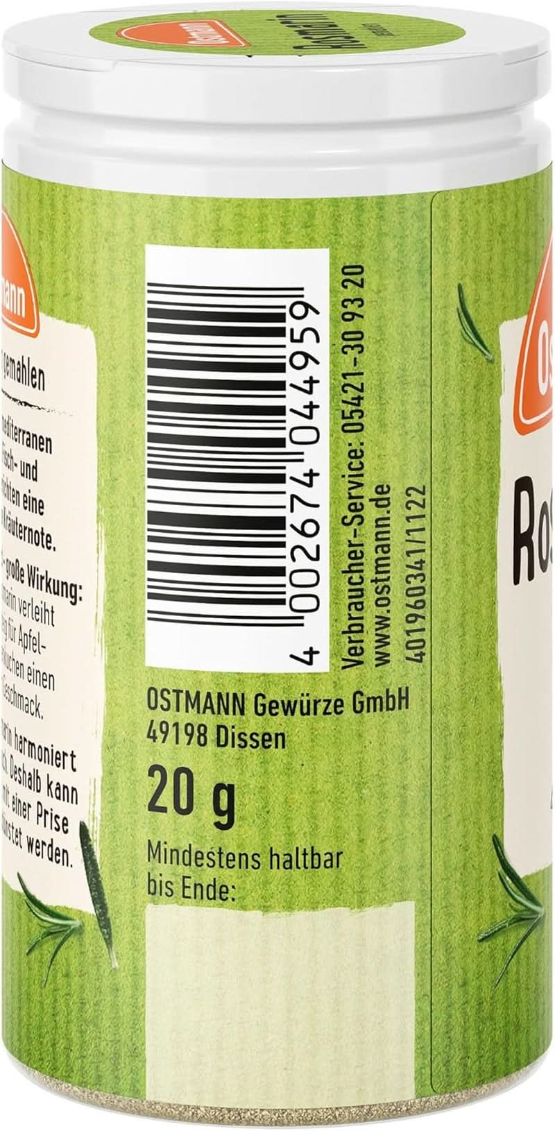 Ostmann - Romarin moulu, 20 grammes Condimente Naty Shop