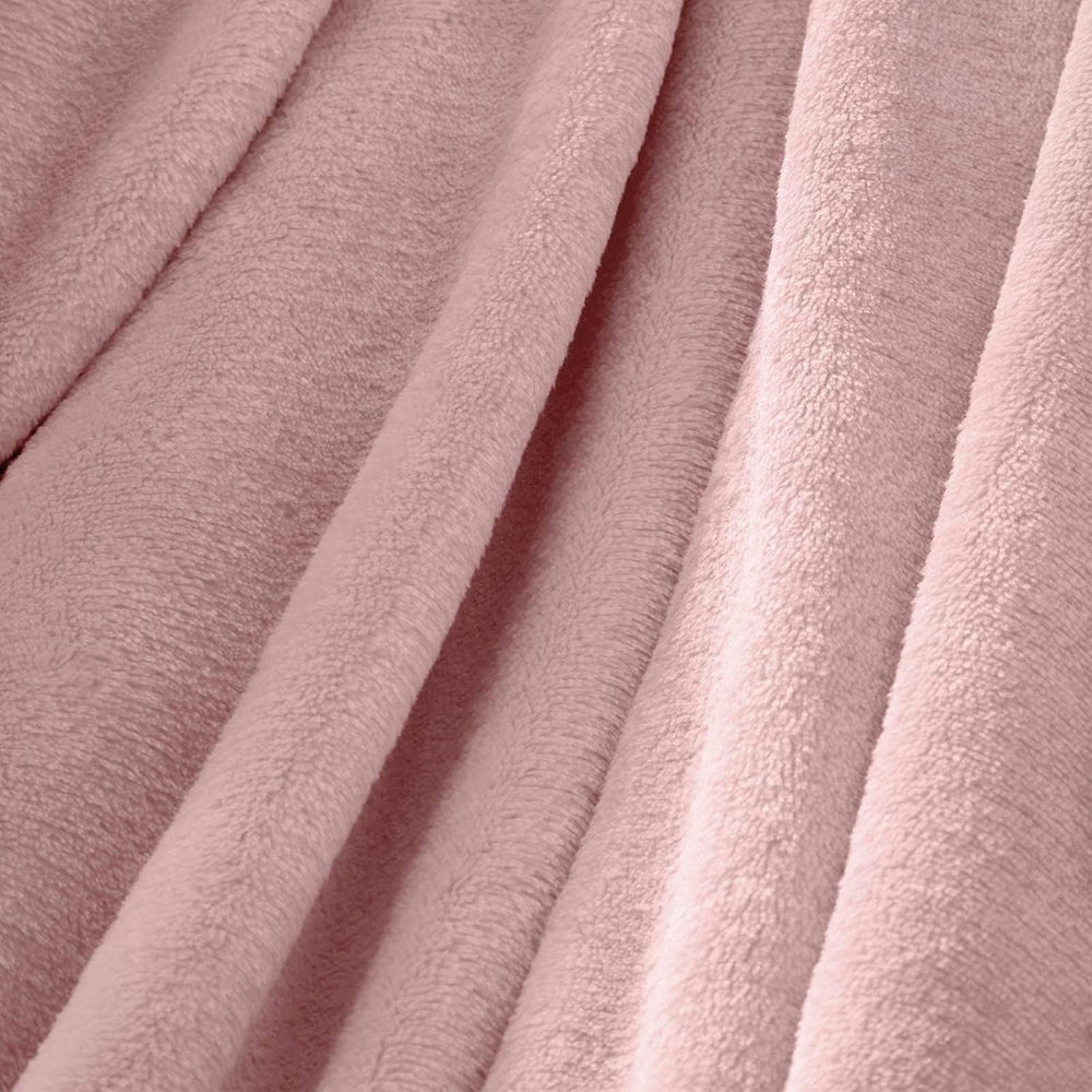 Couverture polaire en flanelle Brentford's, extra douce, grande, moelleuse, chaude, couvre-lit pour chambre à coucher, lit simple, canapé, rose blush - 120 x 150 cm Beds and Couvertures Beuche den Brentfords-Store