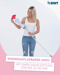 BWT Poolsauger BC02 (mit Standard-Poolstange) | Effektive Reinigung von freistehenden Pools und Pools bis 10 m³ | Kabelloser Betrieb mit maximaler Bewegungsfreiheit | Hohe Saugleistung