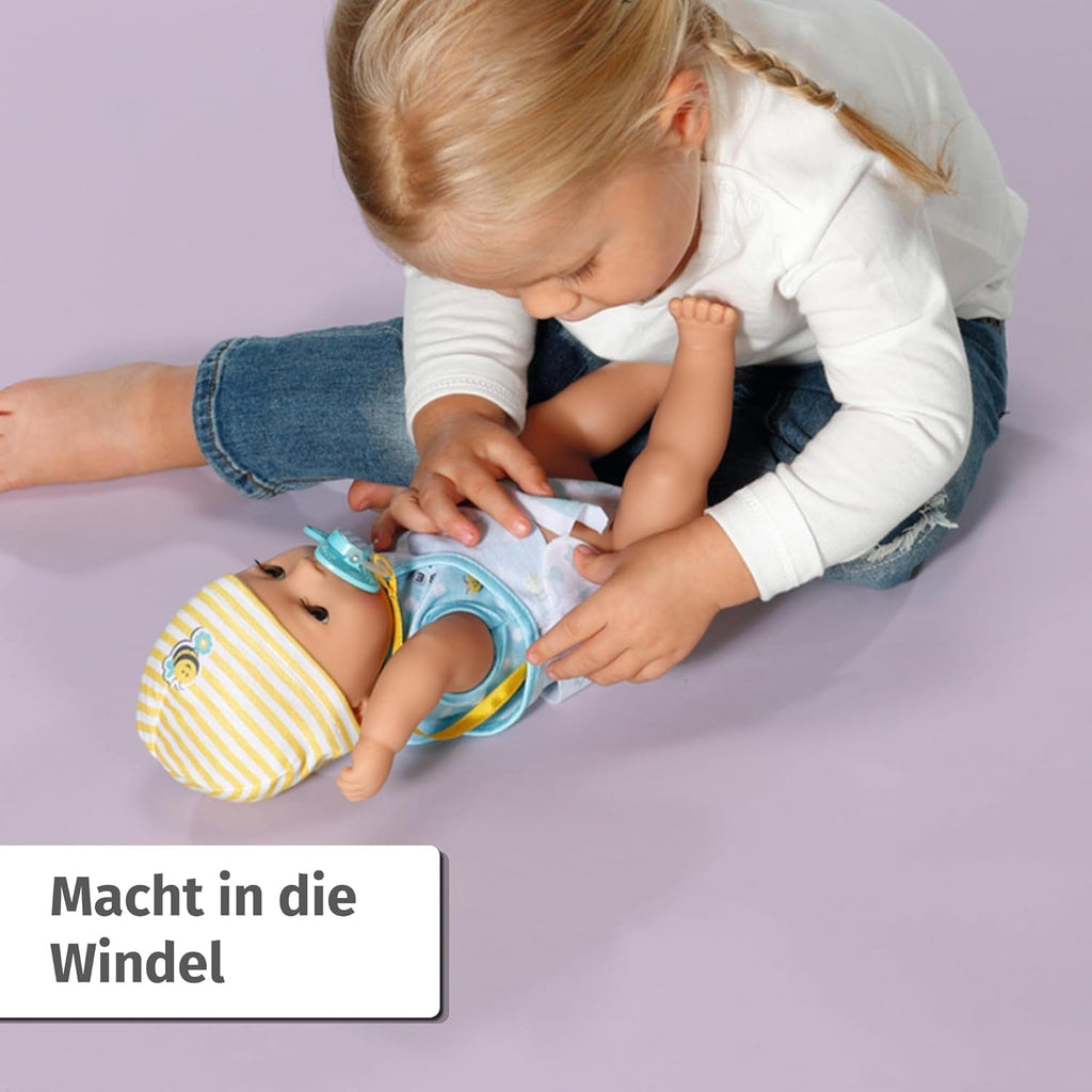 BABY Born Lukas (Little Baby Boy) 36Cm, păpușă cu 7 funcții pentru copii de la 1 an, funcționează fără baterie, păpușă mare de 36 cm Papusi Naty Shop