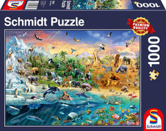 Schmidt Spiele 58324 Monde animal, puzzle 1000 pièces Puzzle Naty Shop Titre par défaut